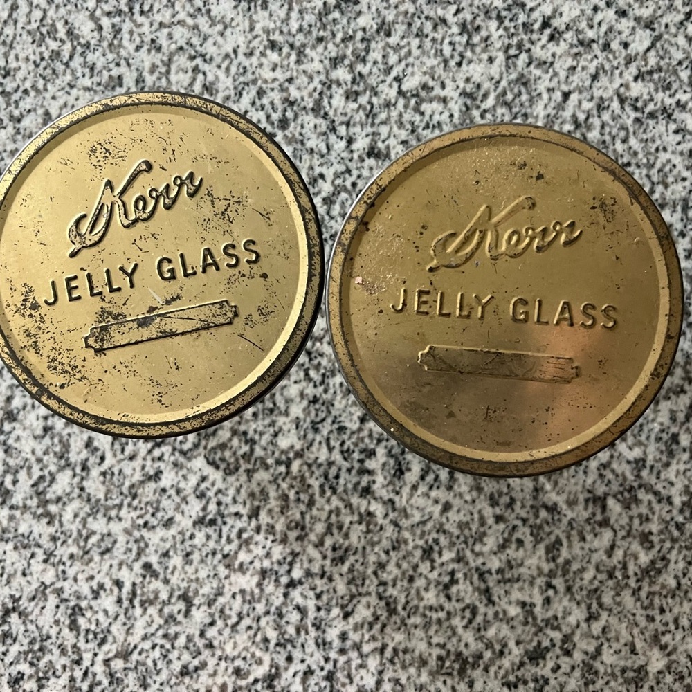 2 Kerr Vintage Jelly glass jars #112